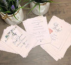 Wanderings Handmade Pink Deckled Edge Paper - Thick 300 GSM - 5x7 inches - Pack of 25 - Mixed Media Handmade Sheets - Cotton Rag Paper for Watercolor, Wedding Invitations, Baby Showers, Crafts