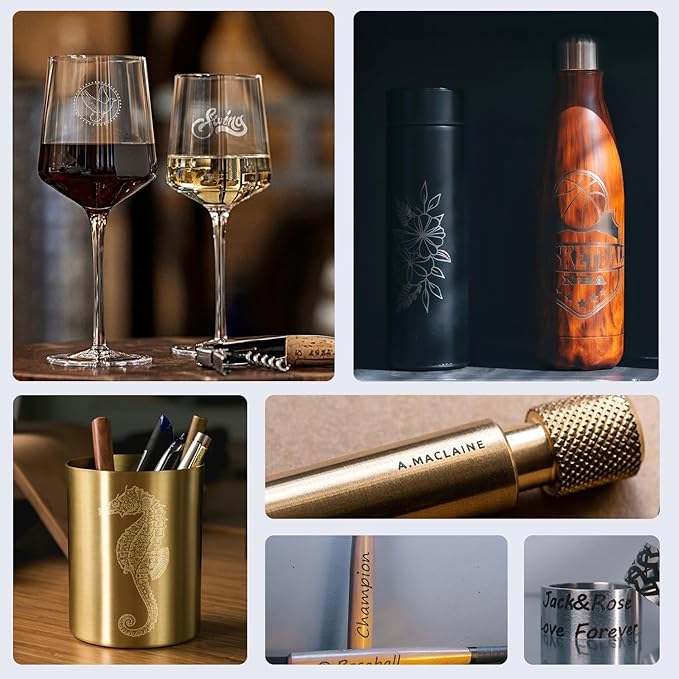 Longer Laser Engraver Rotary Roller, Y-axis Laser Engraver Attachment 360° Rotation, a Good Partner for Laser Engraving Machine， Compatible with Other Brands of Engraver