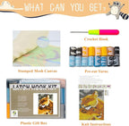 Latch Hook Kits for Adults - DIY Latch Hook Rug Kits for Kids, Crochet Kit for Beginners, Rug Making Kits with Printed Canvas, Gift Packaging. Lion Pattern (15x21 Inch)