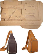 RIVEENY Sling Bag Acrylic Template,Leather Pattern Acrylic Leather Templates for Capacity Crossbody Backpack Casual Motorcycle Chest Bag for Men's