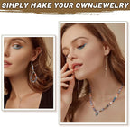 300pcs Glass Crystal Teardrop Beads 6X9mm Drop Glass Spacer Beads Colorful Clear Electroplated Color Crystal Beads for DIY Jewelry Bracelet Making (Drop)