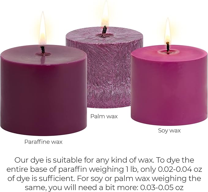 Purple Candle Dye 2oz for Soy Candle Making – Highly Concentrated Candle Wax Dyes – Candle Shop Premium Color Dye Chips for Soy Wax, Beeswax, Paraffin