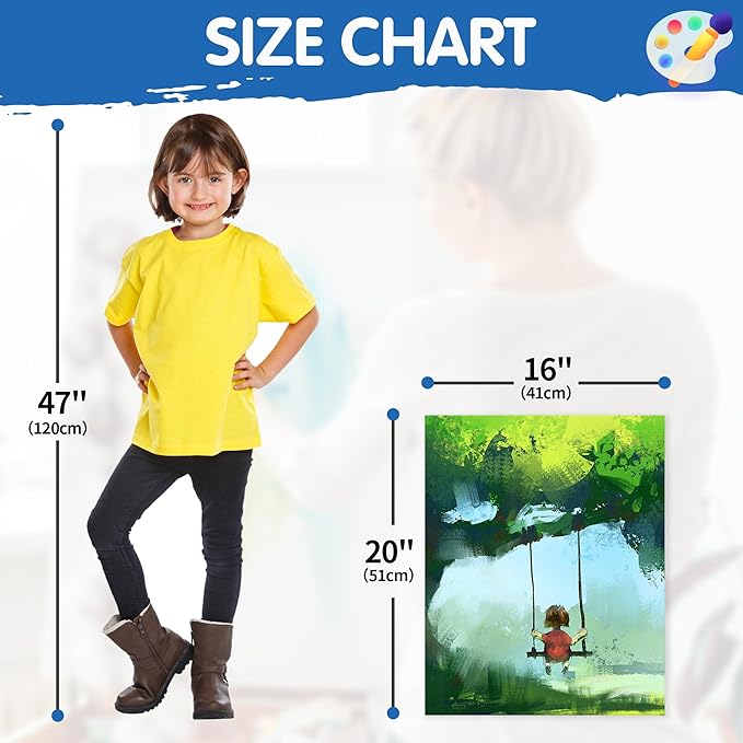 FIXSMITH Stretched White Blank Canvas - 16x20 Inch, 5 Pack,Primed Large Canvas,100% Cotton,5/8 Inch Profile of Super Value Pack for Acrylics,Oils & Other Painting Media