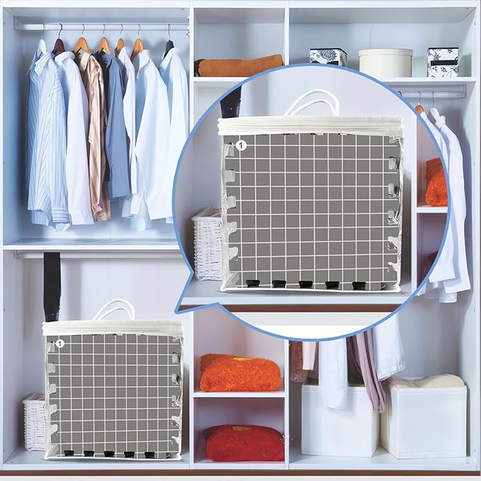 MEVOME Blocking Mats for Knitting 200 T-pins 100 Locking Stitch Markers, Extra Thick Block Boards Crochet Projects Grid Lines Needlepoint Knit Crocheting, 9 Foam Interlocking Mat Storage Bag (Gray)