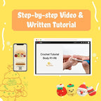 minimal beee Beginner Crochet Kit for Christmas– 4-Piece Santa & Stockings Set with Easy Peasy Yarn, Ergonomic Crochet Hooks, Video Tutorials, DIY Holiday Decor for Adults