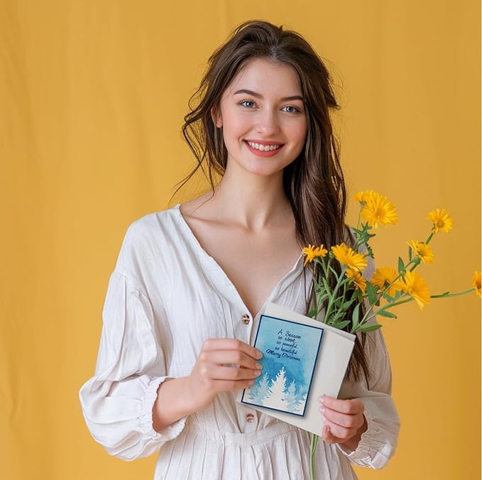 Arbuya Christmas Verses Clear Stamps Set Christmas Sayings Scrapbooking Stamp Rubber Stamps for Card Making Christmas Sentiment Silicone Stamps for DIY Scrapbooking Making