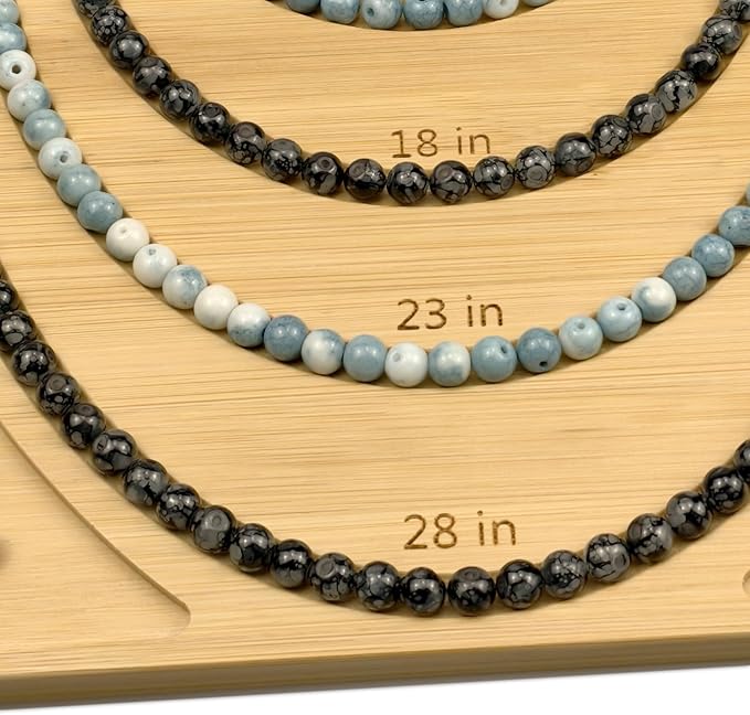 Petoysoso Bead Board for Jewelry Making,Bamboo Necklace Making Supplies,Jewelry Making Supplies,Beading Board