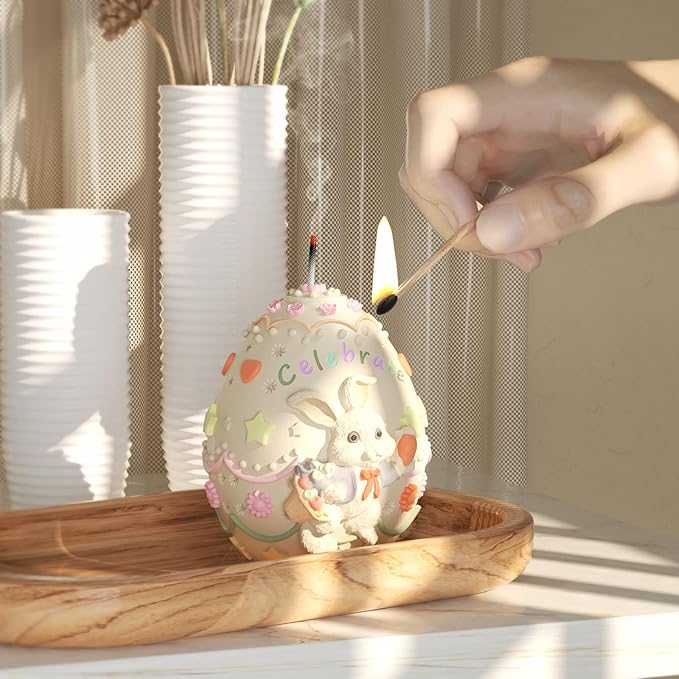 Radish Rabbit Egg Bunny Silicone Molds - Animal & Candle Molds for Resin, Clay & Cake Craft Supplies