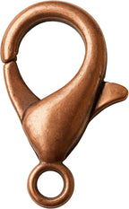 Mandala Crafts 20mm Antique Copper Color Metal Lobster Clasps for Jewelry Making - 100 Lobster Claw Clasps with Jump Rings Jewelry Findings Kit for Necklaces Bracelets Charms Fasteners