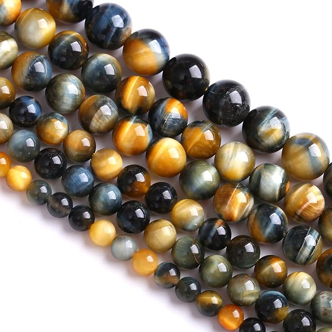 4MM 88PCS Natural Stone Dreamlike Blue Tiger Eye Beads for Jewelry Making DIY Bracelet