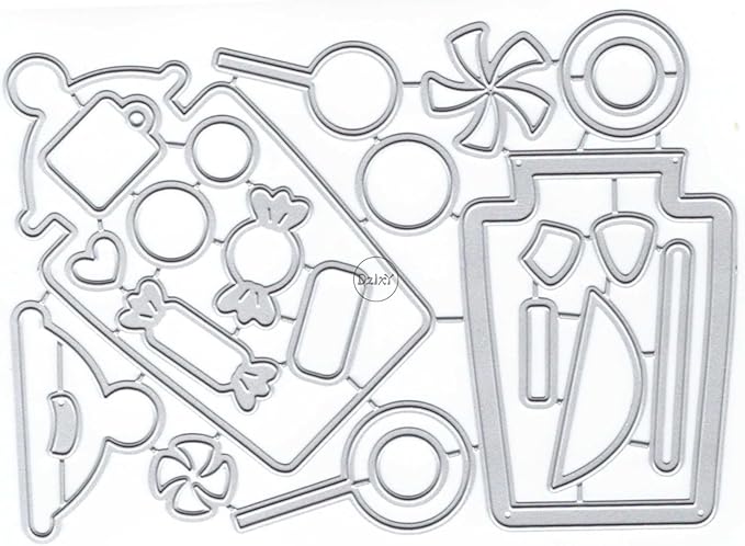 DzIxY Bottle Candy Metal Cutting Dies for Card Making Kit Embossing Paper Die Cuts Scrapbook Machine Stencils Storage Pockets Supplies