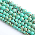 12MM 32PCS Peacock Blue Shell Turquoise Spacer Loose Beads for Jewelry Making DIY Bracelet Necklace