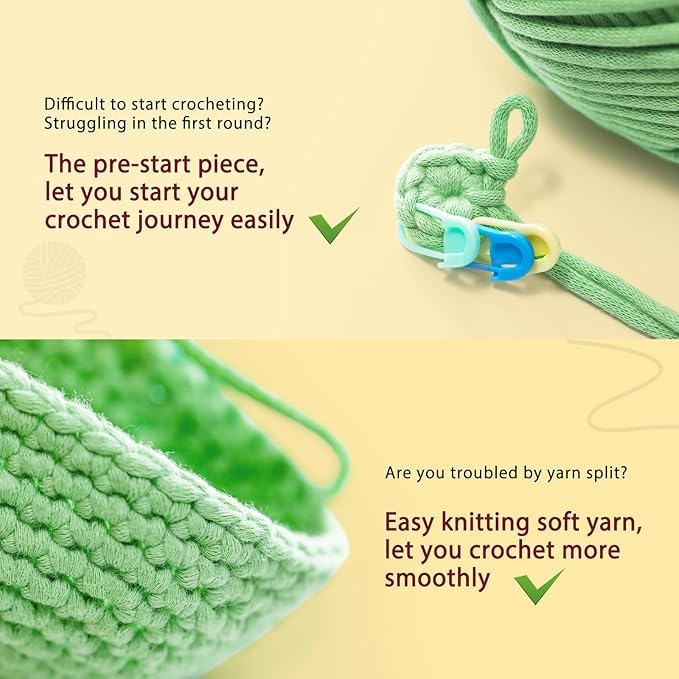 CrochetBox Crochet Kit for Beginners - Love Birds Starters Crochet Kit, Beginners Crocheting Kitting for Adults Teen, Gifts with Crochets Yarns, Hook, Step-by-Step Video, Instruction