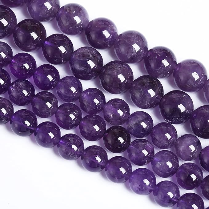 6MM 60PCS Natural Stone Purple Amethyst Crystal AAA Grade Quartz Beads for Jewelry Making DIY Bracelet