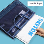 Art Portfolio Bag 18 x 12 Inch, Poster Storage Bag with Handle and Zipper Organizer Transparent Bag for Posters Board, Painting Book, Bulletin Boards, Watercolor Sketchbook