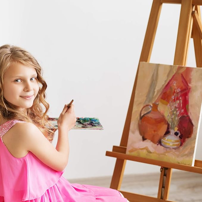 FIXSMITH Stretched White Blank Canvas - 9x12 Inch, Bulk Pack of 8, Primed,100% Cotton, 5/8 Inch Profile of Super Value Pack for Acrylics,Oils & Other Painting Media.