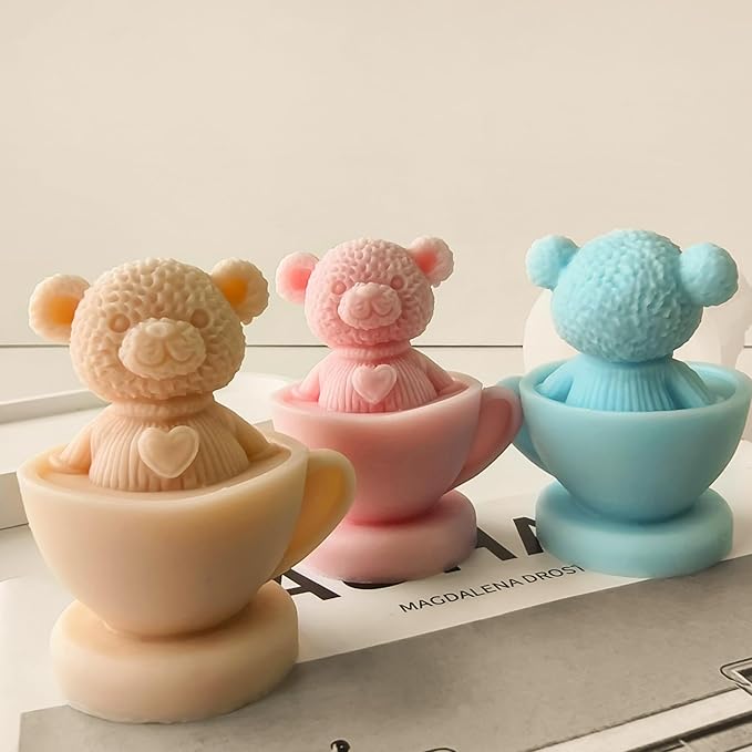 Bear Resin Casting Silicone Mold - Animal 3D Mold for Candle Making