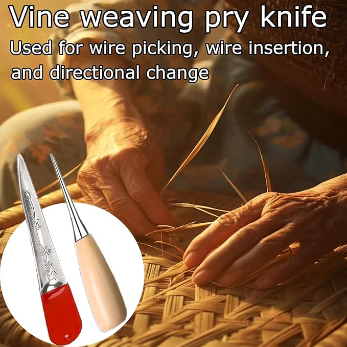 Luxiys Basket Weaving kit | Rattan Repair Tools, Rattan Repair Kit for Wicker Furniture, Pine Needle Coiling Tool, DIY Handcraft Rattan Tool Kit, Basket Making Supplies