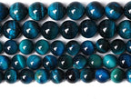 AAA Natural Blue Tiger Eye Gemstone Beads Natural Round Loose Stone Beads for Jewelry Making DIY Bracelet Necklace Earrings 12mm 32pcs 1 Strand 15" (Blue Tiger Eye, 12mm)