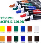 Falling in Art 52Pcs Acrylic Paint Set with Table Easel, Art Painting Kit with Acrylic Paints, Canvas Panels, Paintbrushes, Canvas Supplies Kit for Kids, Adults, Beginners, and Artists, Green