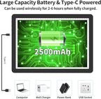 TOHETO Rechargeable A4 Light Board with Stand, Super Bright Magnetic Light Pad with Side Buttons, Wireless Light Box for Tracing and Drawing, Cordless LED Light Table for Diamond Painting, Sketching