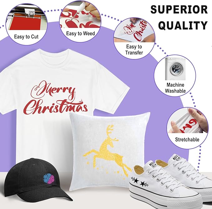 Cutaswish The Essential Bundle for Makers and All Explore Air-The All-in-One Accessories Kit with HTV Vinyl, Adhesive Vinyl, Transfer Tape, True Control Knife, Cutting Mat for Projects