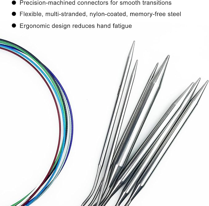 10 mm Circular Knitting Needles US15 |40 inches/100 cm | Suitable for Beginners to Knit Sweaters, Scarves, Blankets and Other Projects!