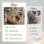 Pottery Trimming Tools and Supplies,Ceramic Pot Cup Opening Tool and Accessories，Pottery Molds for Handbuilding and Pottery Wheel Tools,with 5 Pcs Thickness Wood Boards