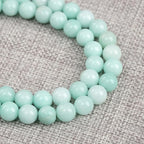 160PCS 4MM Natural Stone Amazonite Chalcedony Loose Beads for Jewelry Making DIY Bracelet Necklace 2 Strands