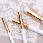 UNIMEIX Dry Brush Miniature Painting Drybrush Detail Paint Brush Set Hobby Detail Blending Brushes for Effortless Watercolor Brushes Scale Model Painting (4 Pack)