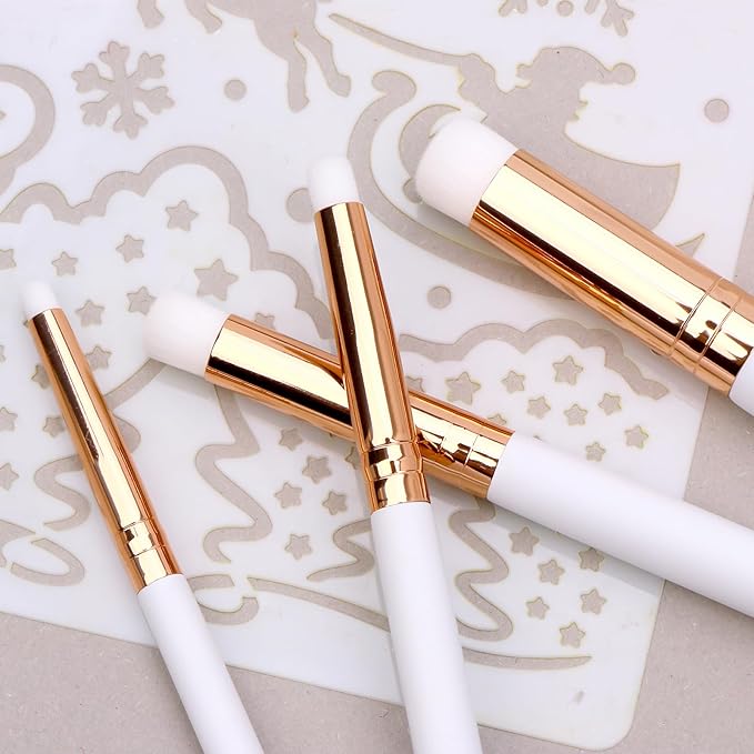 UNIMEIX Dry Brush Miniature Painting Drybrush Detail Paint Brush Set Hobby Detail Blending Brushes for Effortless Watercolor Brushes Scale Model Painting (4 Pack)