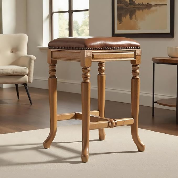 4Pcs Unpainted Solid Wood Floral Appliques, 2.4x2.4 Inch Cabinet Onlays, Handmade Carved Wood Decor for Furniture, Doors, DIY Home Decor Projects (Square, Unfinished)