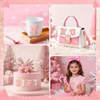 72 Pcs Pink Christmas Patches Chenille Christmas Letter Patches Self Adhesive Embroidered,Include 52 A-Z Letters Stick on Patch,20 Winter Cute Snowman Wreath Snowflake Stickers for Backpacks