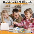 CONDA Mini Stretched Canvas for Painting, 4x4 inch 12 Pack of Art Small Canvases for Kids Artists,100% Cotton Primed Blank Canvas, 4/8 Inch Profile Value Bulk Pack for Acrylics, Oils Painting