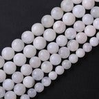 6MM 60PCS Natural Stone White Moonstone Gemstone Semi Precious Beads for Jewelry Making DIY Bracelet