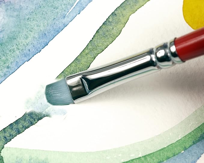 Creative Mark Scrubber Watercolor Brushes - Professional Watercolor Brushes for Scrubbing, Blotting, Re-Shaping Edges, and More! - # 6-2 Pack