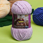 Chunky Chenille Yarn for Crocheting - 3x100g/3.5oz Baby Blanket Yarn for Crocheting Soft - 262 Yards Fluffy Thick Plush Yarns for Knitting Blankets Amigurumi (3, Light Purple)