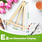 12PCS Wood Easels - 9.4" X 6.3" Tabletop Easels - Easel Stand for Painting Canvases, Arts and Crafts, Tripods, Kids Student Party Painting Easels, Portable Canvas Photo Picture Sign Holders