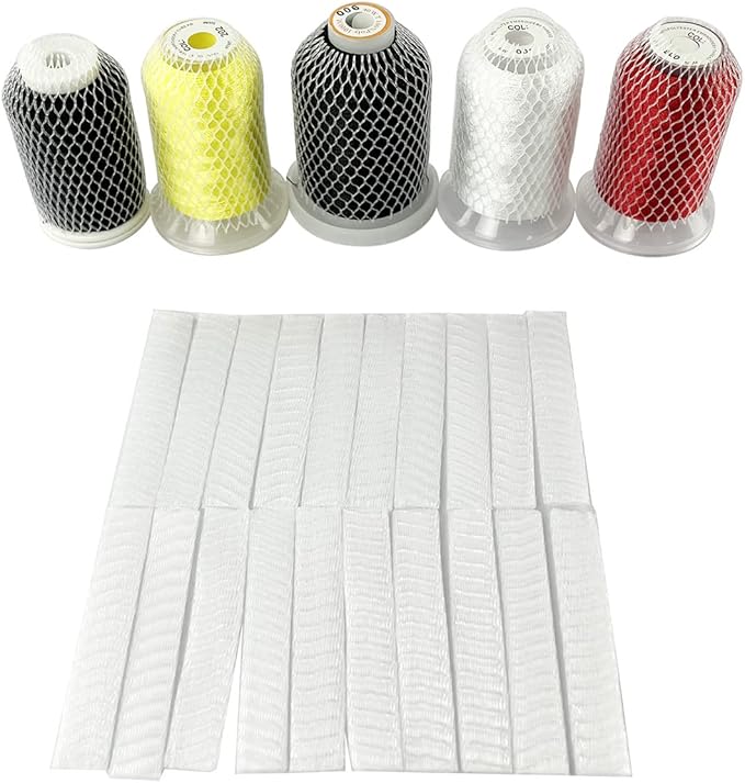 100pcs Thread Net Spool Saver for Different Sizes of Embroidery Sewing Quilting and Serger Thread Spools/Cones (6x1CM)