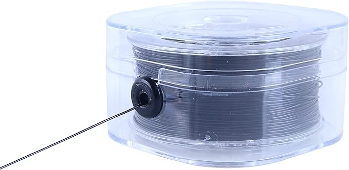 KONMAY 44 Yards 1.2mm Round Stretchy Cystal String for Bracelet with Organizing Case, Black Crystal Elastic Thread Cord for Jewelry Bracelets Making and Beading