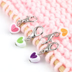 DoreenBeads Stitch Markers for Crocheting and Knitting, Alloy Enamel Crochet Marker Crochet Gifts for Knitting Weaving Sewing Accessories Quilting Jewelry Making