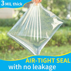 10" X 13" (120 Count) Clear Large Zip Bags, Poly Plastic Bags with Resealable Zip Seal Zipper for Clothing, T-Shirt, Prints, Photos, Documents