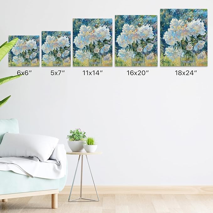 conda 8x10 inch Stretched Canvas for Painting, Pack of 10, 100% Cotton, 5/8 in Profile Blank Stretched Canvas Value Bulk Pack Art White Canvas for Acrylics, Oils Painting