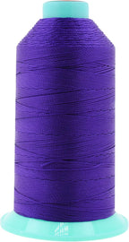 Mandala Crafts Bonded Nylon Thread Violet Heavy Duty Sewing Threads - 800 YDs Size 277 840D T270 Tex 270 Thread for Leather Jeans Weaving Outdoor Marine Upholstery Threads