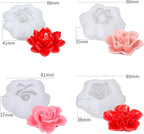 8 Pack Large Flower Succulent Candle Mold Resin Casting Silicone Molds for Home Decor & Candle Making Wave Spiral Mold