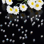 1100PCS 4mm Bicone Crystal Glass Beads for Jewelry Making, Sparkling Mini Beads for Suncatchers, DIY Bracelets & Craft Projects (AB Phantom Purple)