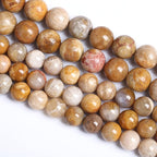 75PCS 10MM Natural Stone Coral Jade Chrysanthemum Beads for Jewelry Making DIY Bracelet