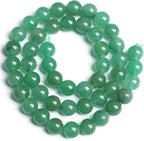 120PCS 6MM Natural Green Aventurine Beads Natural Gemstone Crystal Energy Stone Beads for Jewelry Making DIY Bracelet Necklace 2 Strand 32"
