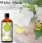 PHATOIL 3.38FL.OZ Fragrance Oils for Diffuser, Perfect for Aromatherapy, Humidifiers, Yoga, DIY Candle and Soap Making Scents (White Musk)