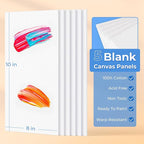 Nicpro Acrylic Paint Canvas Set for Adults, 46PCS Art Painting Supplies Kit with 24 Acrylic Paints(36ML), Table Wood Easel, 5 Canvas Panels, 12 Brushes, Paper Pad, Palette for Artist Beginner Students